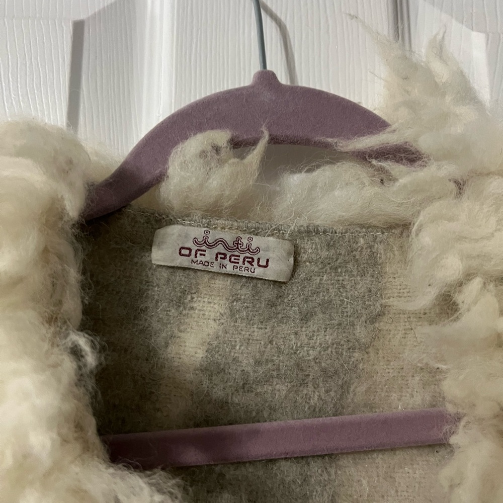Women's Cream Wool Poncho